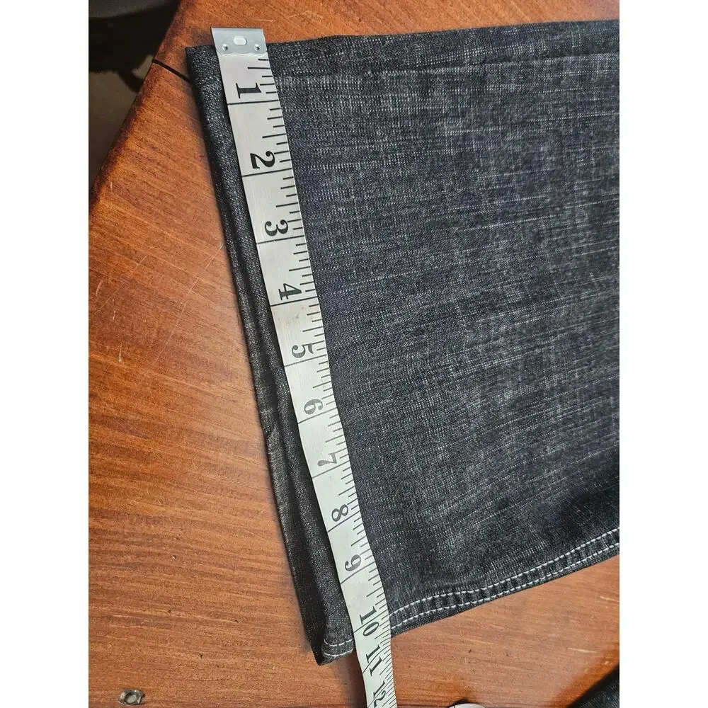 Brooklyn Xpress BX Y2K Baggy Wide Leg Jeans Black Wash Mens 40x34